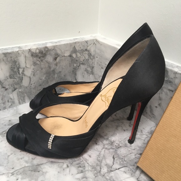 CHRISTIAN LOUBOUTIN Tres Ophrah Black Satin - Picture 7 of 7